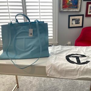 Telfar Large Shopper in Pool Blue